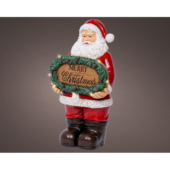BABBO NATALE LED SCRITTA 'MERRY' H.30CM.